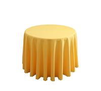 FANIVIN Nappe Ronde Lavable en Machine Peut être utilisé dans Les hôtels, Les banquets de Mariage et Autres Occasions Jaune Diamètre 260cm