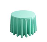 FANIVIN Nappe Ronde Lavable en Machine Peut être utilisé dans Les hôtels, Les banquets de Mariage et Autres Occasions Bleu Diamètre 240cm