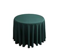 FANIVIN Nappe Ronde Lavable en Machine Peut être utilisé dans Les hôtels, Les banquets de Mariage et Autres Occasions Vert foncé Diamètre 240cm