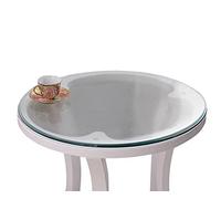 FANIVIN Nappe Ronde Transparente en PVC Anti-pénétration Facile à Nettoyer Épaisseur 2,0 mm Diamètre 80cm