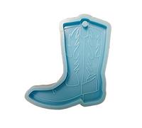FANJABA Moule en silicone époxy en forme de botte de cowboy à faire soi-même pour porte-clés, pendentif, bijoux, artisanat, cadeau de Saint-Valentin