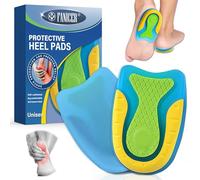 Fanjuanlan 2 Paires Talonnettes en Gel de Silicone, Talonnette Gel Silicone Antichoc Amortissante,Orthopédique Talonnettes, Protègez vos Talons pour femme et homme,Taille L
