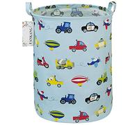 FANKANG Grand panier à linge, bac de rangement pour jouets, chambre d'enfant, en toile, pliable, revêtement en polyéthylène étanche, pour enfants, filles, garçons (voiture)