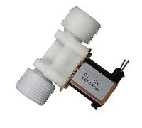 Fankerba Électrovanne électrique d'entrée d'eau 1,9 cm DC 12 V normalement fermée N/C 0,02 à 0,8 mpa - Plastique deux filetages parallèles