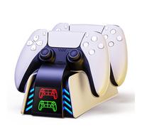 Fanlacy Chargeur Manette PS5, Station de Charge Rapide 2,5H avec Lumière LED, Support Compatible avec Manette PlayStation 5 DualSense