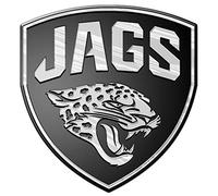 FANMATS 60271 NFL - Emblème chromé moulé Jacksonville Jaguars | Chrome | 8,3 cm x 3,25 cm | Logo Jaguar Head Primary