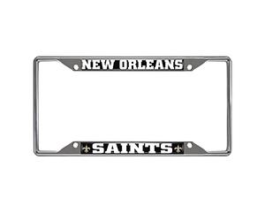 FANMATS NFL Cadre de Plaque d'immatriculation chromé Motif Saints Orléans