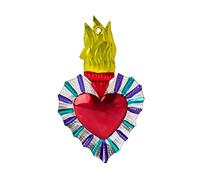 FANMEX - Fantastik - Coeur ex-voto Traditionnel - Coeur de Laiton Mexicain (Éclat)