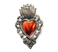 FANMEX - Fantastik - Coeur ex-voto Traditionnel - Coeur de Laiton Mexicain (Matrice Argent)