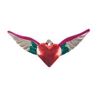 FANMEX - Fantastik - Coeur ex-voto Traditionnel Petit - Coeur de Laiton Mexicain (Ailé)