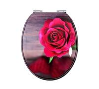 Fanmitrk Abattant de WC avec système d'abaissement automatique - Stable et ne bouge pas - Noyau en bois MDF - Montage facile - Nombreux motifs (m1809)