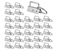 FANNAS 30 Pièces Porte-Clés 36 en 1 de 33 mm Avec Porte-Clés, pour Sangle de 32mm de Large Porte-Clés Matériel Lanière Bricolage Fermeture Éclair Sac Bandoulière Sangles DIY(Argent)