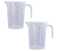 FANNAS Verre Doseur Plastique 500ML, 2 Pièces Transparent Doseur Detailing Gradué en Plastique Mini Verre Doseur Gobelet Doseur,Convient Pour les Mesures en Laboratoire de Cuisine