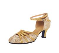 FannBiatty Chaussures Danse Latine Femme Talon Bout Fermé Entrainement Heels Dance Shoes Mode Salsa Talon Haut Salle De Bal Confort Tango Chaussure De Pratique Fête Chacha Escarpins Petit Talon