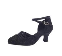 FannBiatty Chaussures Danse Latine Femme Talon Bout Fermé Entrainement Heels Dance Shoes Mode Salsa Talon Haut Salle De Bal Confort Tango Chaussure De Pratique Fête Chacha Escarpins Petit Talon