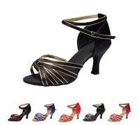 FannBiatty Chaussures De Danse De Salon Latine Femme Bout Ouvert Entrainement Heels Dance Shoes Confort Performance Talon Haut Salle De Bal Tango Mode Sandales Été Rumba Chaussure De Pratique Salsa
