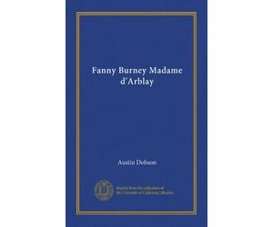 Fanny Burney Madame d'Arblay