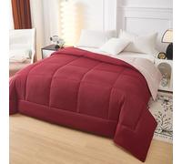 Fanny & Céline Couette Chaude 600 GSM Bicolore Réversible 220x240cm Confortable Douceur extrême MING19-2443 Rouge + Beige