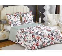Fanny & Céline Couvre-lit Boutis épais matelassé 220x240cm avec 2 Taies 65x65cm B-1-176