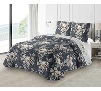 Fanny & Céline Couvre-lit Boutis épais matelassé 220x240cm avec 2 Taies 65x65cm M23-6060