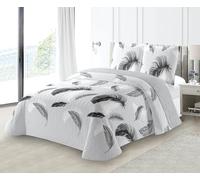 Fanny & Céline Couvre-lit épais matelassé 220x240cm avec 2 Taies 65x65cm M23-6023