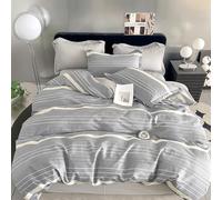 Fanny & Céline Housse de Couette Percale 100% Coton 80 Fils 240x220cm avec 2 taies d'oreiller 65x65cm Parure 3 Pièces FC-2527