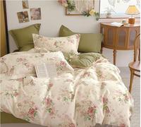 Fanny & Céline Housse de Couette Percale 100% Coton 80 Fils 240x220cm avec 2 taies d'oreiller 65x65cm Parure 3 Pièces FC-2503