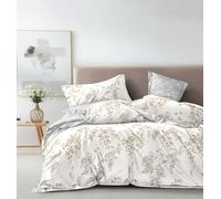 Fanny & Céline Housse de Couette Percale 100% Coton 80 Fils 240x220cm avec 2 taies d'oreiller 65x65cm Parure 3 Pièces FC-2522