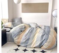 Fanny & Céline Housse de Couette Percale 100% Coton 80 Fils 240x220cm avec 2 taies d'oreiller 65x65cm Parure 3 Pièces FC-2509