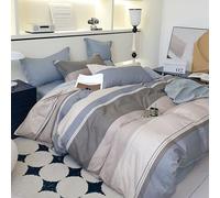 Fanny & Céline Housse de Couette Percale 100% Coton 80 Fils 240x220cm avec 2 taies d'oreiller 65x65cm Parure 3 Pièces FC-2532
