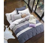 Fanny & Céline Housse de Couette Percale 100% Coton 80 Fils 240x220cm avec 2 taies d'oreiller 65x65cm Parure 3 Pièces FC-2515