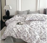 Fanny & Céline Housse de Couette Percale 100% Coton 80 Fils 240x220cm avec 2 taies d'oreiller 65x65cm Parure 3 Pièces FC-2508