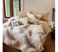 Fanny & Céline Housse de Couette Percale 100% Coton 80 Fils 240x220cm avec 2 taies d'oreiller 65x65cm Parure 3 Pièces FC-2501