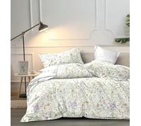 Fanny & Céline Housse de Couette Percale 100% Coton 80 Fils 240x220cm avec 2 taies d'oreiller 65x65cm Parure 3 Pièces FC-2518