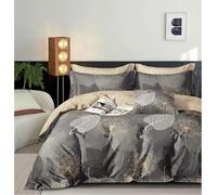 Fanny & Céline Housse de Couette Percale 100% Coton 80 Fils 240x220cm avec 2 taies d'oreiller 65x65cm Parure 3 Pièces FC-2512