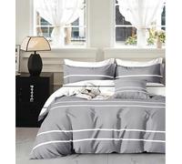 Fanny & Céline Housse de Couette Percale 100% Coton 80 Fils 240x220cm avec 2 taies d'oreiller 65x65cm Parure 3 Pièces FC-2516