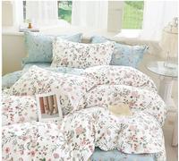 Fanny & Céline Housse de Couette Percale 100% Coton 80 Fils 240x220cm avec 2 taies d'oreiller 65x65cm Parure 3 Pièces FC-2504