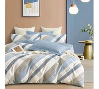 Fanny & Céline Housse de Couette Percale 100% Coton 80 Fils 240x220cm avec 2 taies d'oreiller 65x65cm Parure 3 Pièces FC-2529