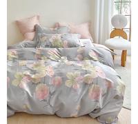 Fanny & Céline Housse de Couette Percale 100% Coton 80 Fils 240x220cm avec 2 taies d'oreiller 65x65cm Parure 3 Pièces FC-2530