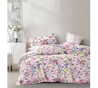 Fanny & Céline Housse de Couette Percale 100% Coton 80 Fils 260x240cm avec 2 taies d'oreiller 65x65cm Parure 3 Pièces FC-2519_FC-130