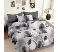 Fanny & Céline Parure 3 Pièces 100% Coton 80 Fils Housse de Couette 240x220cm+65x65cmx2 FC-089