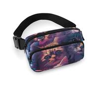 Fanny Pack A Group of Cats Sac banane imperméable avec ceinture réglable pour le sport, la course à pied, le cyclisme, blanc, 20 x 13 cm, blanc, blanc, 20x13cm, Sac banane