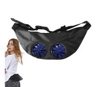 Fanny Pack avec ventilateur de ceinture - Ventilateur portable pour le corps, pack de ventilateur avec ceinture rechargeable | Sac banane imperméable décontracté avec ventilateur mains libres