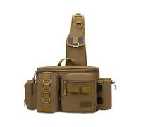 Fanny Pack de pêche | Rangement d'équipement d'appâts, support de canne, support d'équipement, sac à mouches à bandoulière imperméable et léger pour la randonnée, la pêche, le camping, la chasse, Fin