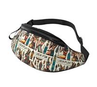 Fanny Pack Dieux Égyptiens Colorés, Banane Sac À Dos Portable Sac Sacoche Banane Léger Sacoche Banane pour Balade Camping Vacance