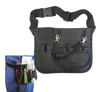 Fanny Pack d'infirmière avec plusieurs compartiments, poches pour engrenages, rangement utilitaire professionnel, tablier d'infirmière, organiseur de poche , Noir , 1