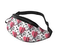 Fanny Pack Eiffel Et Coeur, Banane Sac À Dos Léger Sac À La Taille Portable Sac Banane Taille pour Balade Alpinisme Gym