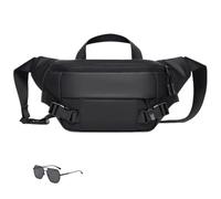 Fanny Pack for Men,Cross Body Bag for Traveling Hiking,Waterproof Men Sling Bag Crossbody with Adjustable Strap (Black)