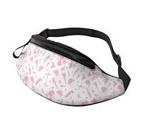 Fanny Pack pour Femmes Hommes Outil De Coiffure Imprimer Rose Rose Papillon Zipper Taille Sac À Main Vélo Ceinture Sac