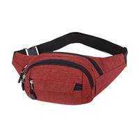 Fanny Pack Sac banane imperméable pour promener les chiens, le shopping, le camping, Rouge, Consulte la descripción, Voir description